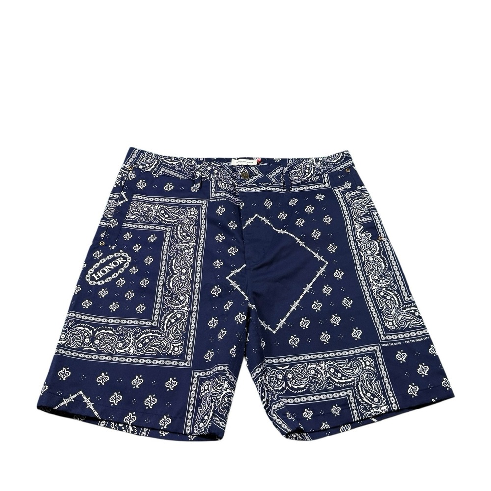 Honor The Gift Blue White Bandana Chino Men’s Short Size 36 NWOT